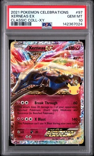 2021 Pokemon Celebrations Classic Collection #97 Xerneas Ex PSA10