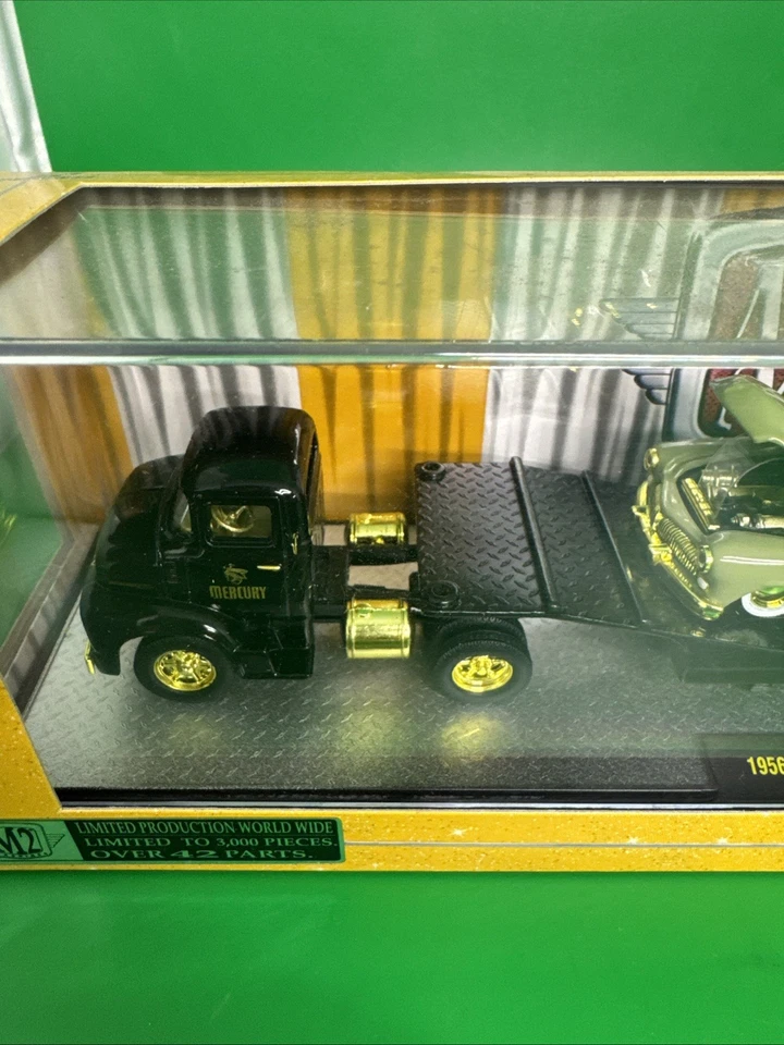 M2 Auto Haulers Chase 1956 Mercury COE and  1949 Mercury Limousine Gold Chrome  - Image 3 of 4