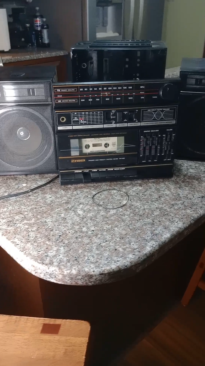 Vintage 1980's Boombox FISHER PH-400 Radio/Cassette Hi-fi System