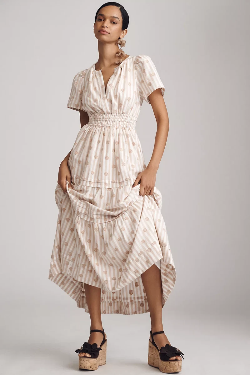 sachin and babi light blue dress FARM Rio | Dresses | Anthropologie Farm Rio Pleated Palm Midi Dress Size S