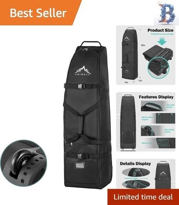 Heavy Duty Soft-Sided Golf Travel Bag with Wheels - Universal Size & 600D Fabric