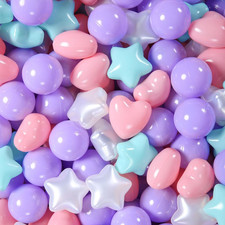 Ball Pit Balls for Kids - Mixed Star Heart round Crush Proof Play Plastic Balls