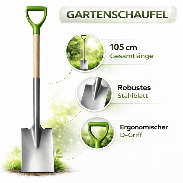Gartenspaten Gartenschaufel Schaufel Spaten Garten Feldspaten Grabspaten Schippe-image