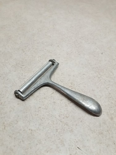 Vintage Cheese Slicer Wire Cutter Roller Metal Kitchen Gadget Taiwan