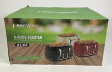 NEW Keenstone WT-340 Red 4 Slice Toaster