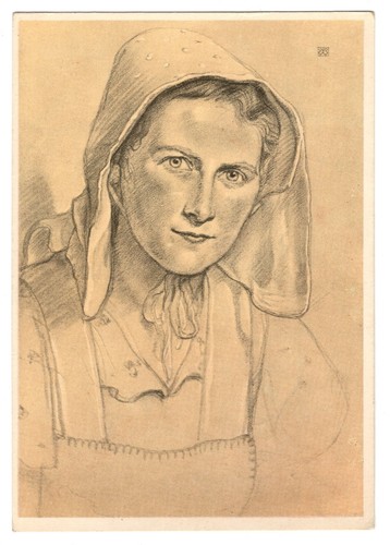 1940 Farmer Daughter from Niedersachsen 3rd Reich Willrich VDA Postcard