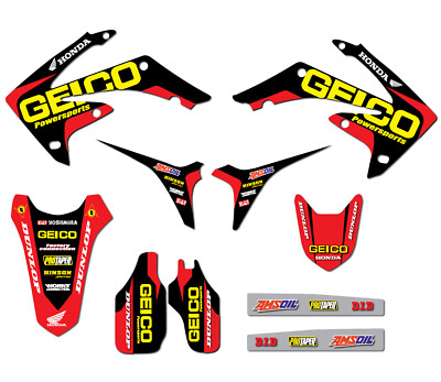HONDA 2010-2013 CRF250 2009-2012 CRF450 GRAPHICS KIT STICKER SET MX DECALS 21mil