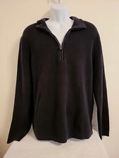 Vintage Calvin Klein 1/4" Zip Dad Sweater Deep Navy 100 Cotton