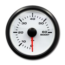 Mgs 52mm 2-116 Electrical Turbo Boost Gauge 60 Psi White Led Electrical Sensor