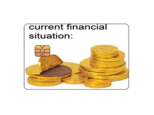 "Chocolate Money" Funny Credit / Debit Card Skin Cover Decal Sticker *SMALL CHIP