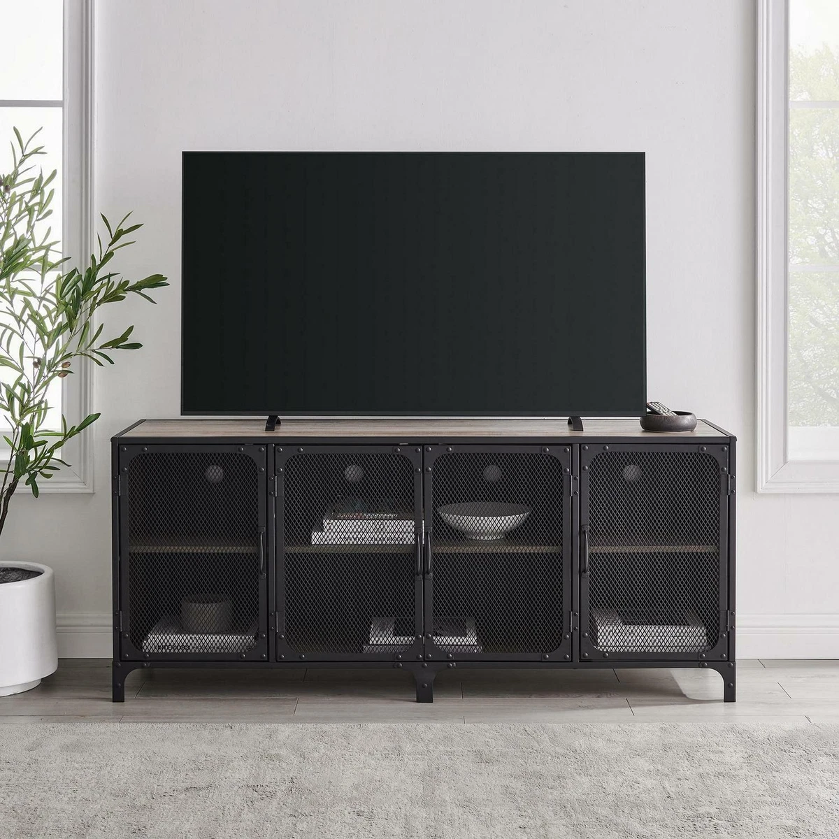 Carbon Loft Pierpont 60 inch Industrial TV Stand Console eBay