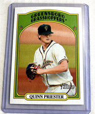 2021 Topps Heritage Minor League #167- QUINN PRIESTER Rookie RC Card.. rookie card picture
