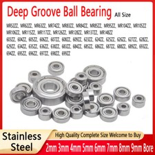 Stainless Steel Deep Groove Ball Bearing Miniature Shielded Bearing Bore 2-9 mm