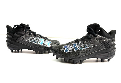UA Blur Select MC Jr. Football Cleats Black Mod Gray Boys Size 2Y  3027976-001