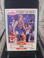 Steve Kerr 1990 Fleer # 34 Cleveland Cavaliers - 3pt League Leader - NBA Champ