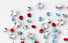 Superior PRIMERO 4744 Flower Crystals Foiled Fancy Stones All Colors Sizes