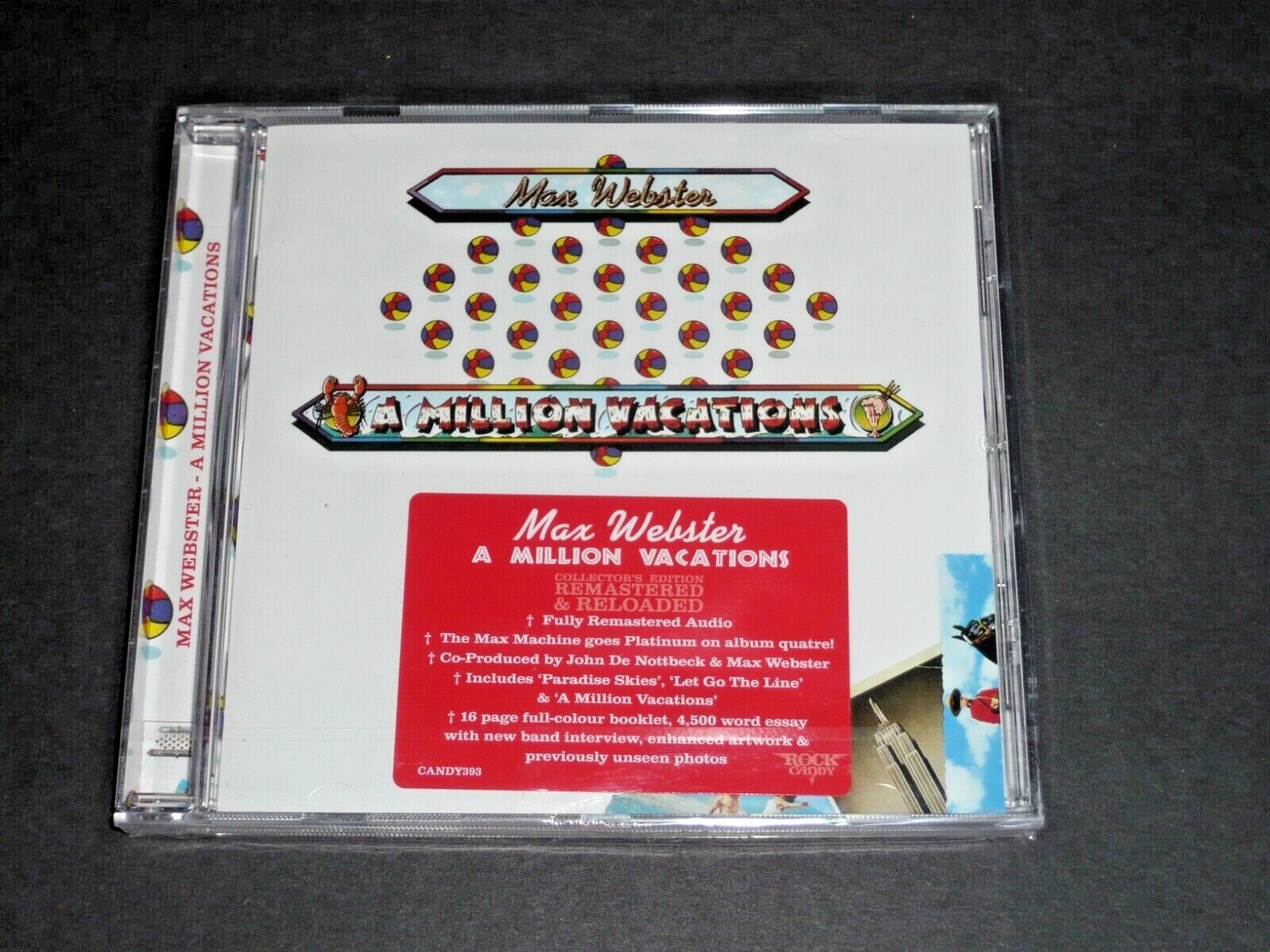 MAX WEBSTER CD A MILLION VACATIONS ROCK CANDY - NEW & SEALED