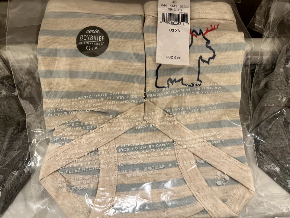 NEW Aerie 5pc Boyshort Panties- Stripes and Stars- Women’s Size XS - Image 3 of 4