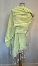 Portabebés Mexicano Rebozo Algodon Labrado Verde Neón Kahlo Chal Doula