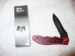 Ridge Runner Red Firefighter Folding Knife RR461 