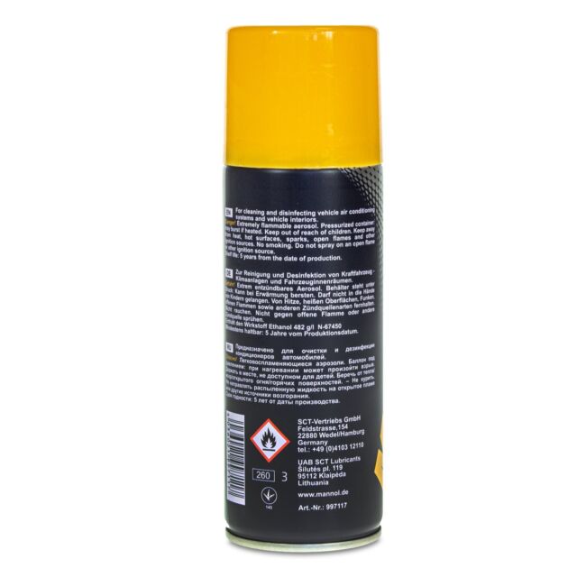 MANNOL 9978 Air-Con Fresh Klimaanlagenreiniger Desinfektionsspray 6x200ml