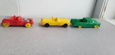 3-Vintage 50s Auburn Rubber 5" Cars Hot Rod-Ranchero-Cadillac Super Clean TubA