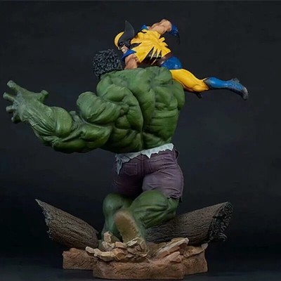 US STOCK Hulk VS. Wolverine 13'' PVC Figure Model Statue Toy Collection