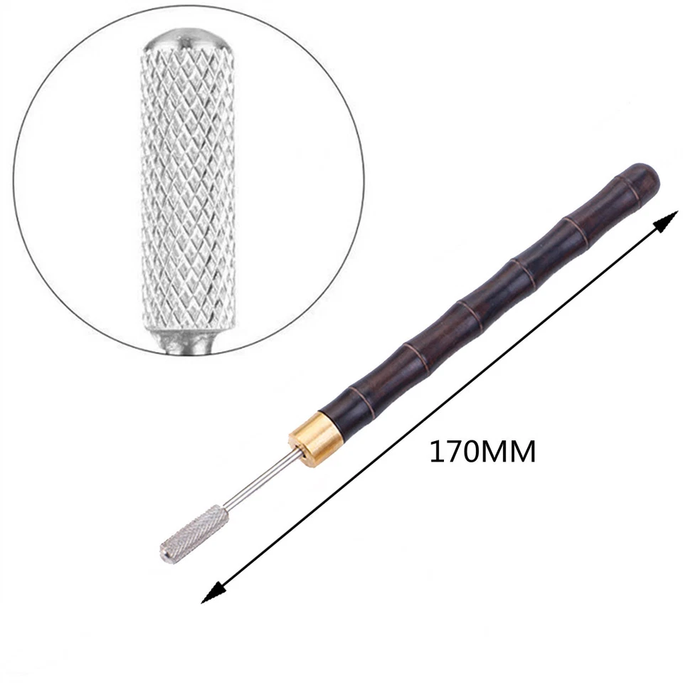 Applicatore perno a rullo bordo artigianale in pelle pittura ad olio colorazione strumento fai da te - Immagine 3 di 4