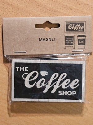 MAGNET -- THE COFFEE SHOP -- Holz--ca. 4 x 8 cm ---neu-Originalverpackt!