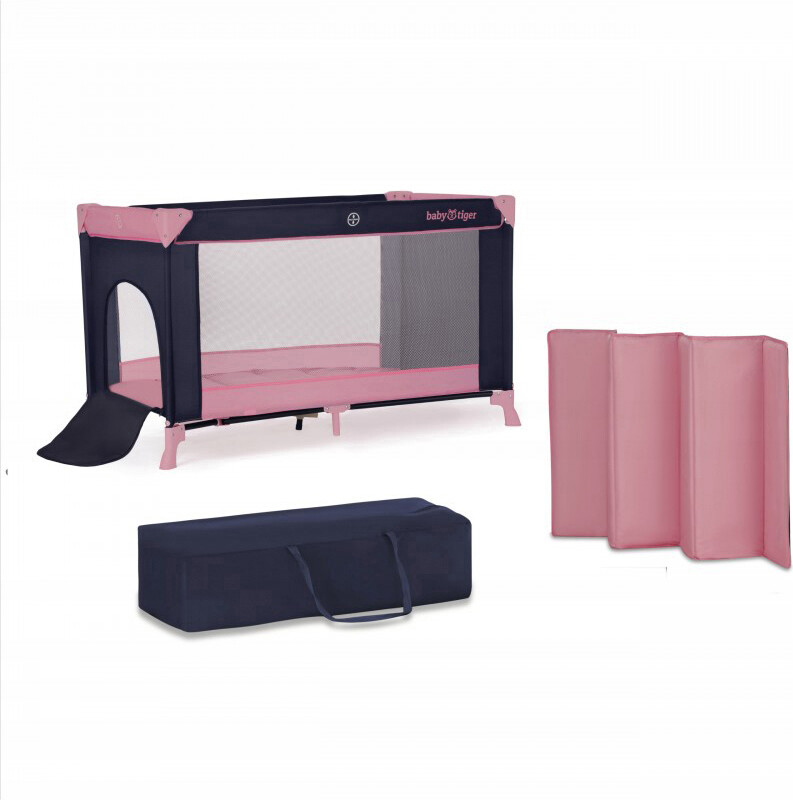 BabyTiger Lettino Culla Neonato da Campeggio Viaggio Blu e Rosa - Viky foto 2
