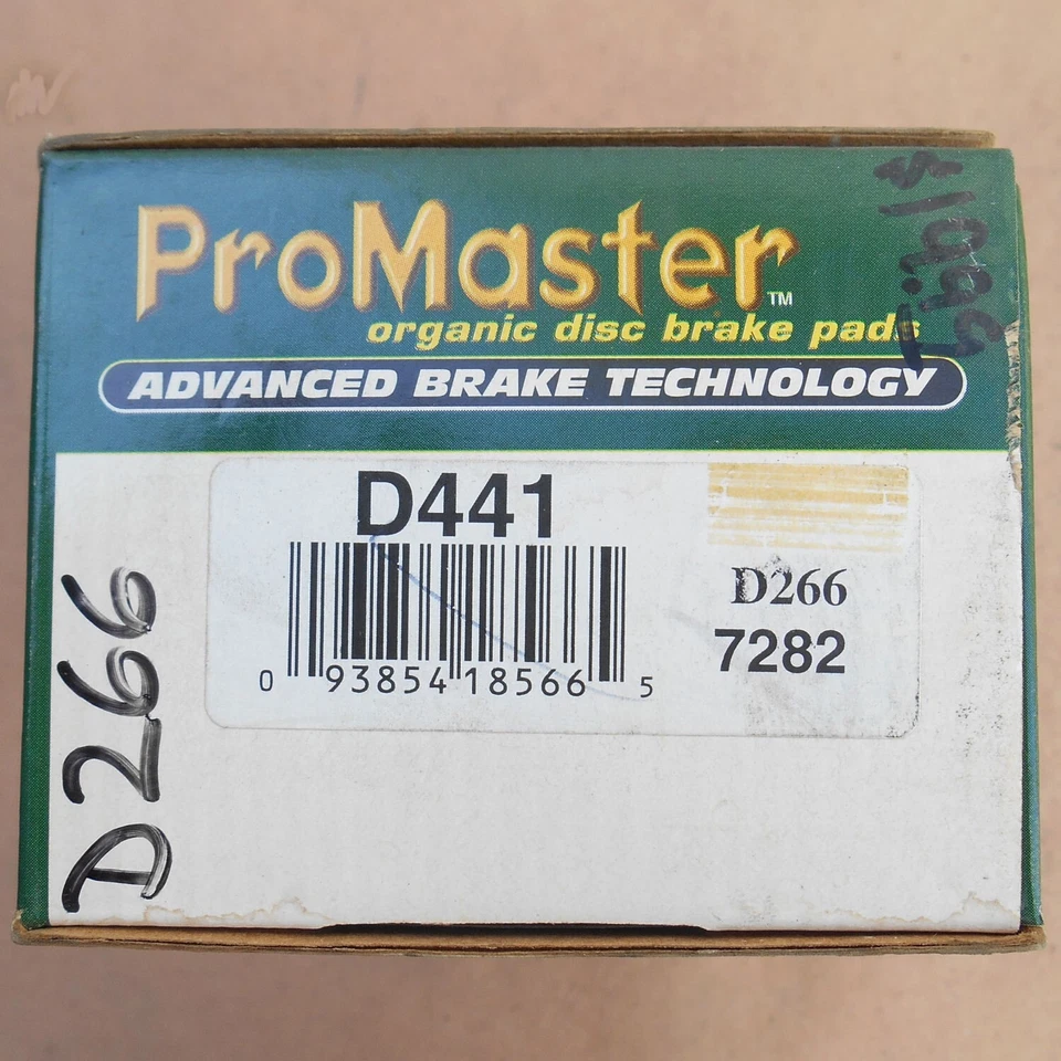 Pastilla de freno orgánica ProMaster D441 para Nissan y para Infiniti M30 1982-97 hecha en EE. UU. Foto 4 de 4