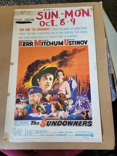 THE SUNDOWNERS original 1961 Window Movie Card ROBERT MITCHUM/DEBORAH KERR