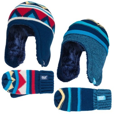 Jungen Trapper Mütze und Handschuhe Set von Heat Holders - Thermo Zubehör Set