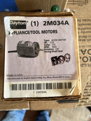 #ad Dayton 3MO34A 1 15 HP Universal AC Motor NIB Free Shipping USA $64.00