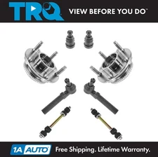 TRQ Wheel Hub Assembly Ball joint Sway Bar Link Tie Rod Front Kit for Mustang