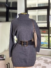 Topshop Women'sgrey Sweater Dress Size Us 4