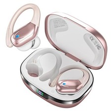 Wireless Earbuds, Sports Bluetooth Headphones, 80Hrs Playtime Ear Rose Gold