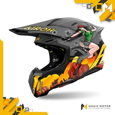 Airoh Motorradhelm Offroad TWIST 3 S ABENTEUER Grau