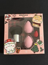 Kabuki Makeup Brush Set with Beauty Blender Sponge 4-Piece Pink New