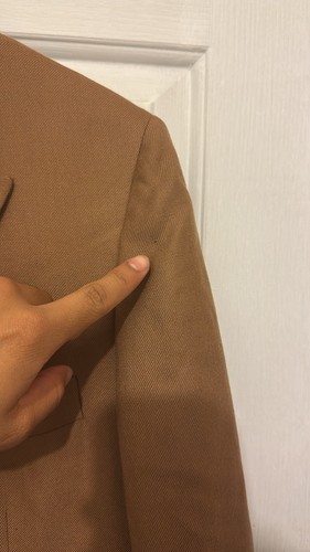 Prada Milano Suit Jacket 3-Button Made in Italy 54R Polyester Light Brown/ Taupe - Picture 4 of 10