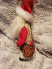 Vintage Fishing Santa Plastic Doll Ornament Folk Art  — photo 2