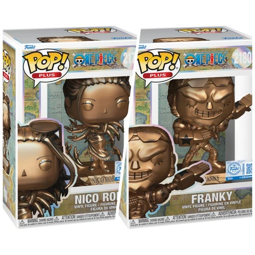 One Piece Funko Pop! Bronze Nico Robin #2179 & Franky #2180 BUNDLE - Instant