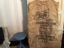 Vintage Schlitz  Grain Burlap Sack 