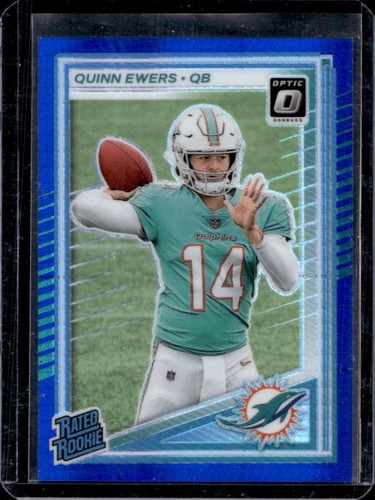 2025 Panini Donruss Optic Quinn Ewers Rated Rookie Blue Hyper Prizm #213