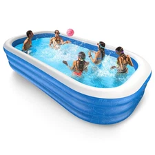 TaoTronics 120'' x 72'' Inflatable Swimming Pool Large Size Thickened Blow Up
