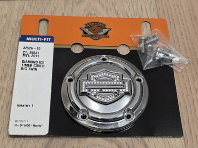 Harley Davidson Diamond Ice Chrome Timer Cover 99-17 Twin Cam P/N