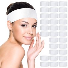140 Pieces Disposable Spa Facial Headbands with Convenient Closure, Stretch Faci