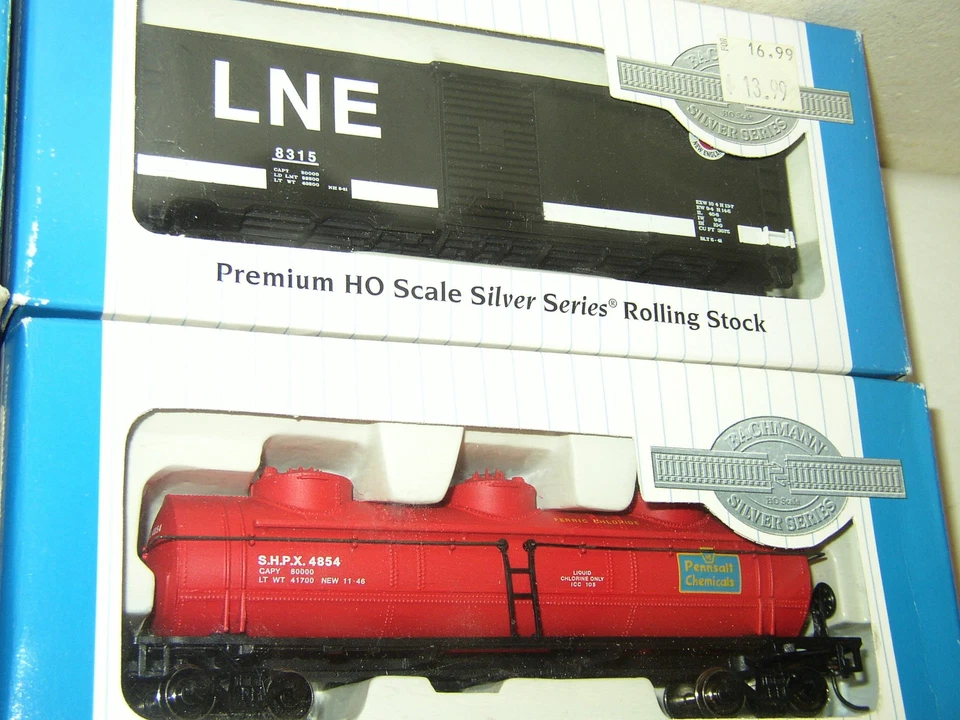 Bachmann Silver Series HO qty8 Owenwood Tank ERIE Box NYC Stock NH Gondola NEW - Image 3 of 4