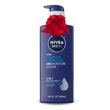 NIVEA MEN Maximum Hydration 48-Hour Moisture Body Lotion for Dry Skin, Aloe V...