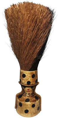 PIERROT CLOWN ANTIQUE POLKA DOT BAKELITE, NAT FIBER BRISTLE CLOTHING/CRUMB BRUSH